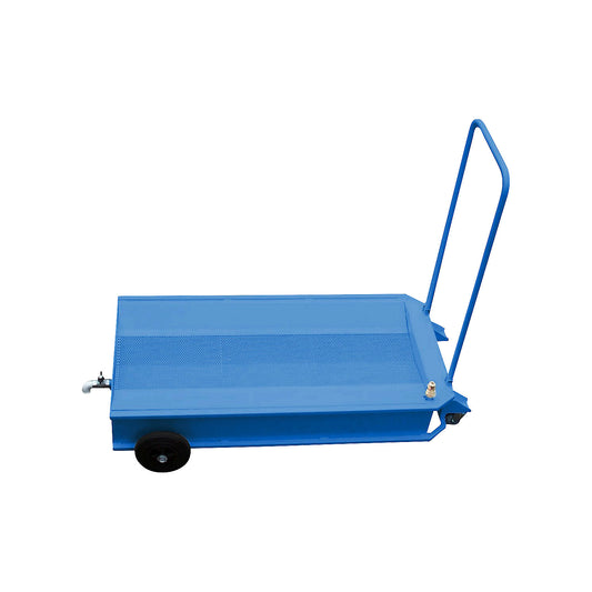 Mobile used oil sump, capacity 95 l, sheet steel, push handle.