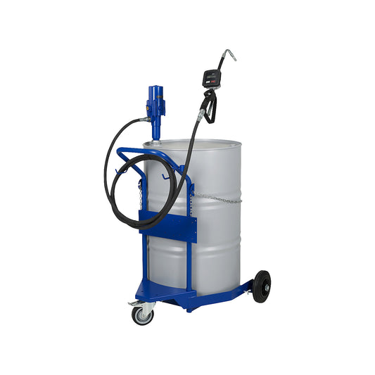 Oil drum truck, with pneumatic oil pump 3:1, for 200/220 l containers.