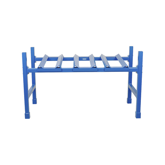 Drum shelving, painted, for 60 / 200 l drums, blue.