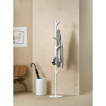 Coat stand, height adjustable, with 6 hooks, HxWxD 1710 x 300 x 300 mm.