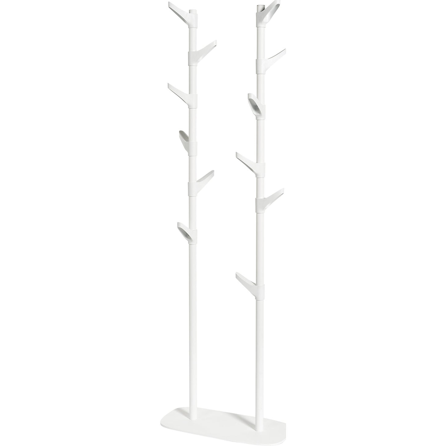 Coat stand, height adjustable, with 12 hooks, HxWxD 1710 x 550 x 250 mm.