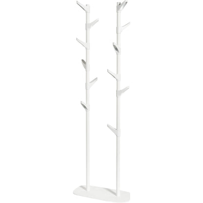 Coat stand, height adjustable, with 12 hooks, HxWxD 1710 x 550 x 250 mm.