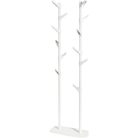 Coat stand, height adjustable, with 12 hooks, HxWxD 1710 x 550 x 250 mm.