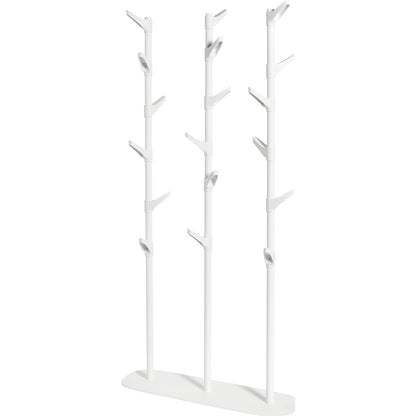 Coat stand, height adjustable, with 18 hooks, HxWxD 1710 x 850 x 250 mm.