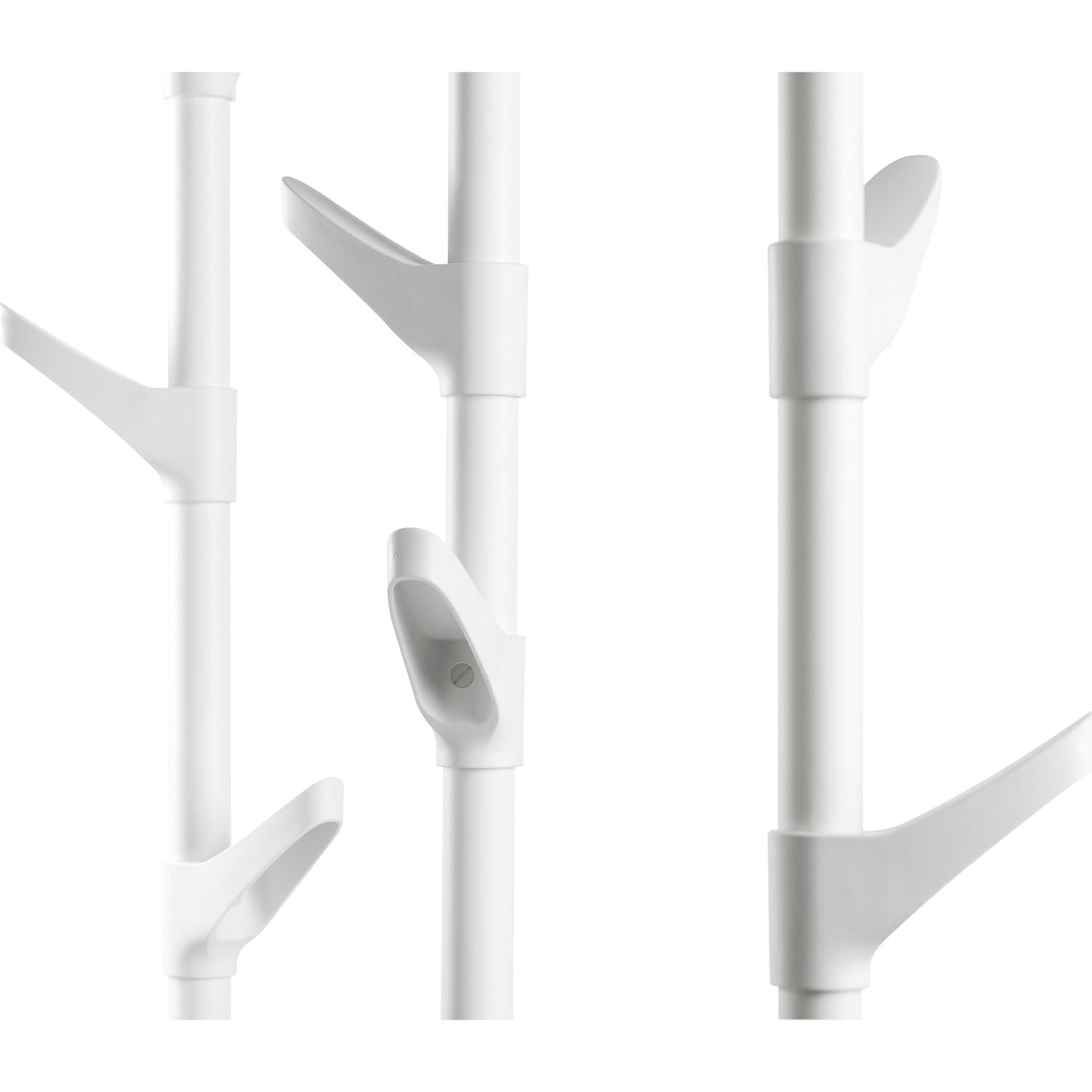 Coat stand, height adjustable, with 18 hooks, HxWxD 1710 x 850 x 250 mm.