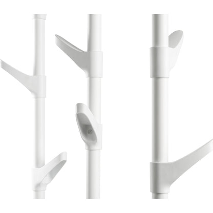 Coat stand, height adjustable, with 18 hooks, HxWxD 1710 x 850 x 250 mm.