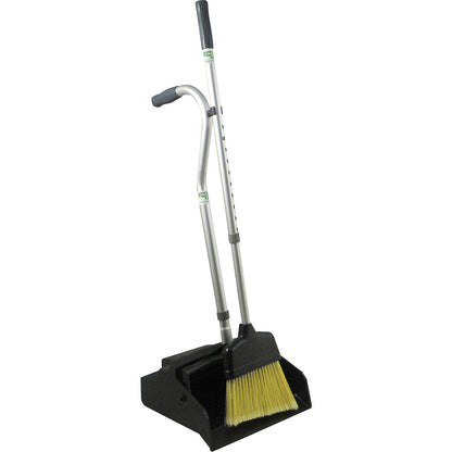 Sweeping set, shovel with broom, with telescopic handle, 920 - 1170 mm, silver / black.