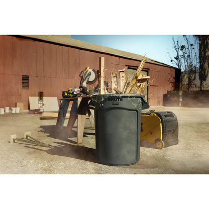 BRUTE® universal container, round, capacity 121 l, grey.