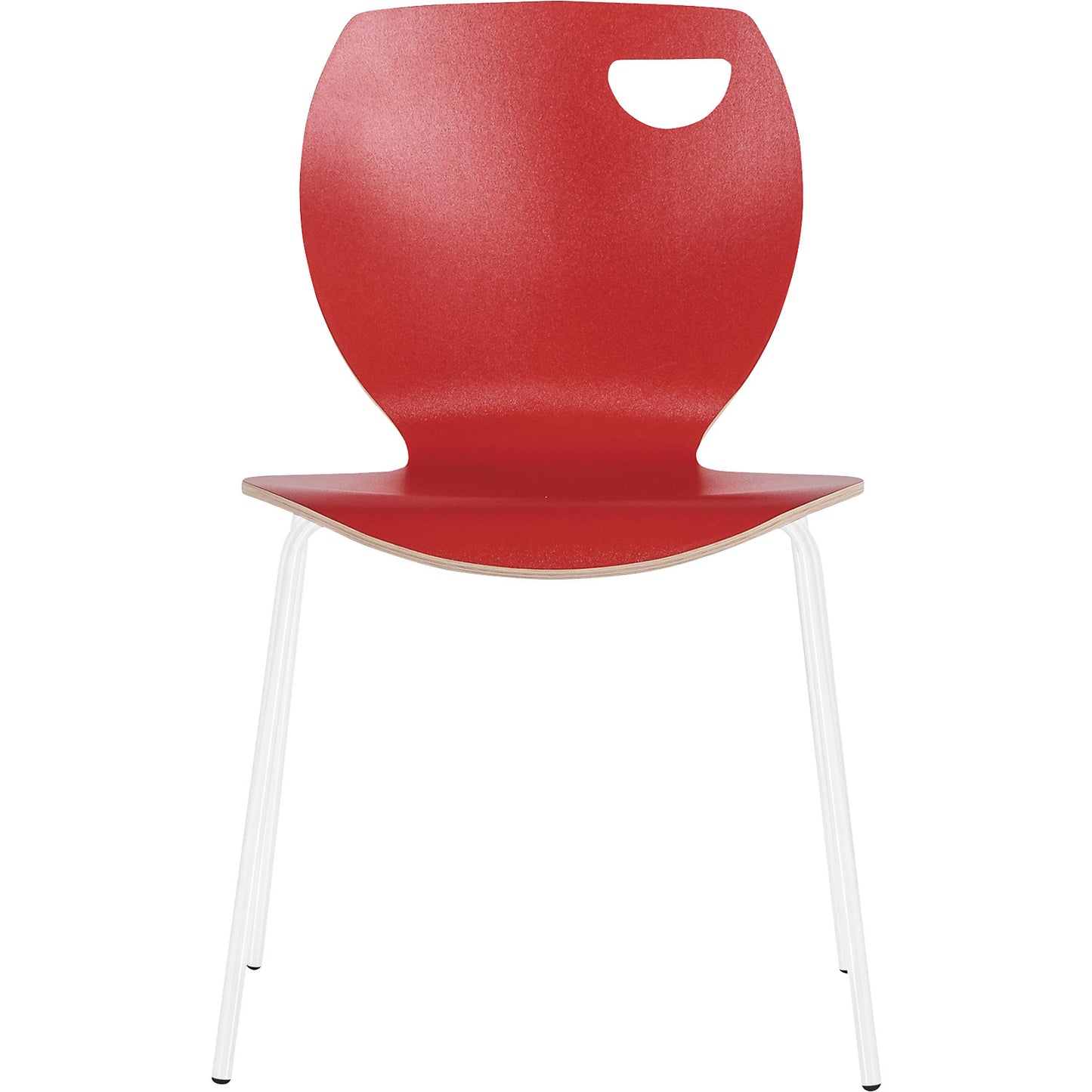 Laura stacking chair, stackable, pack of 4, red/white.