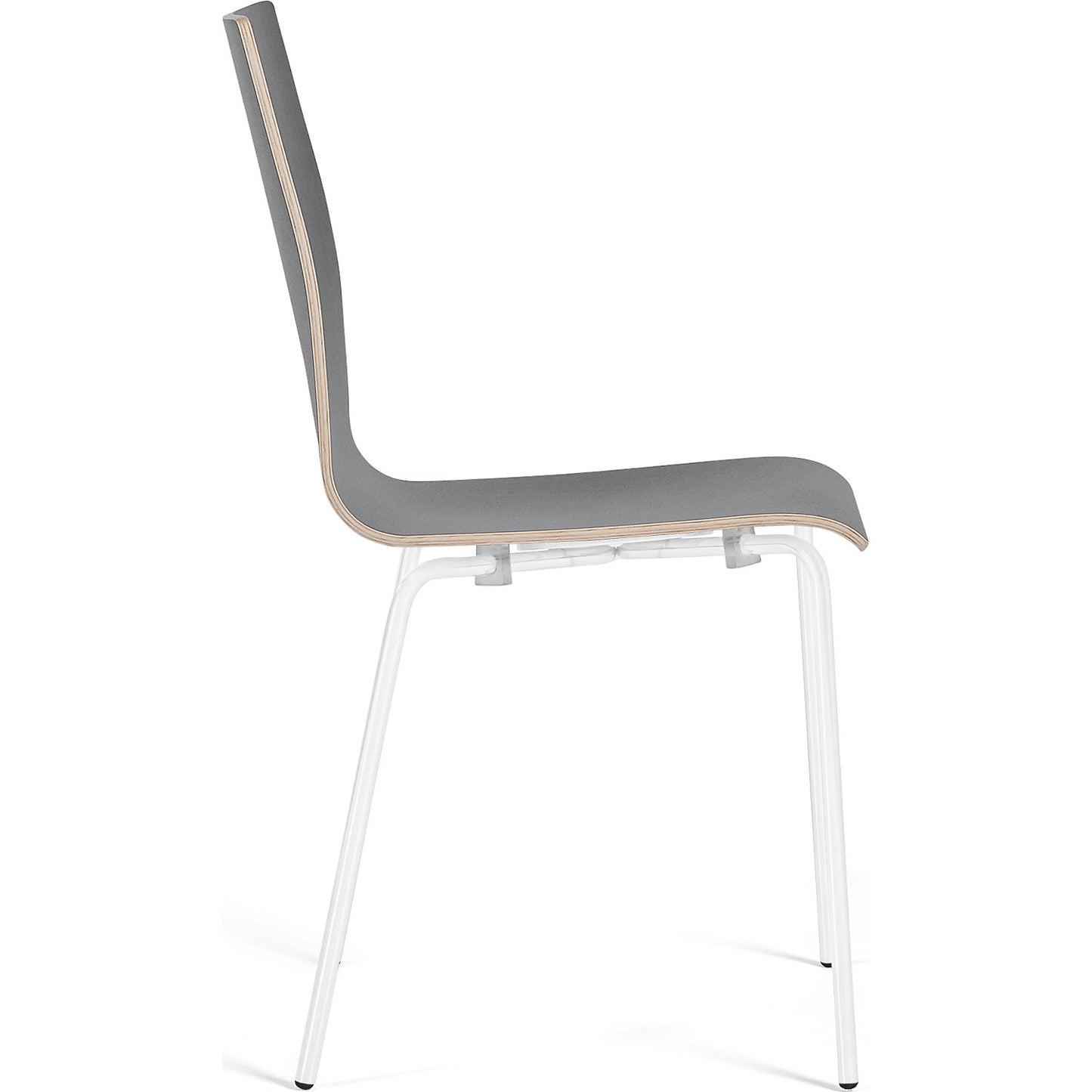 Alma stacking chair, stackable, pack of 4, black/white.