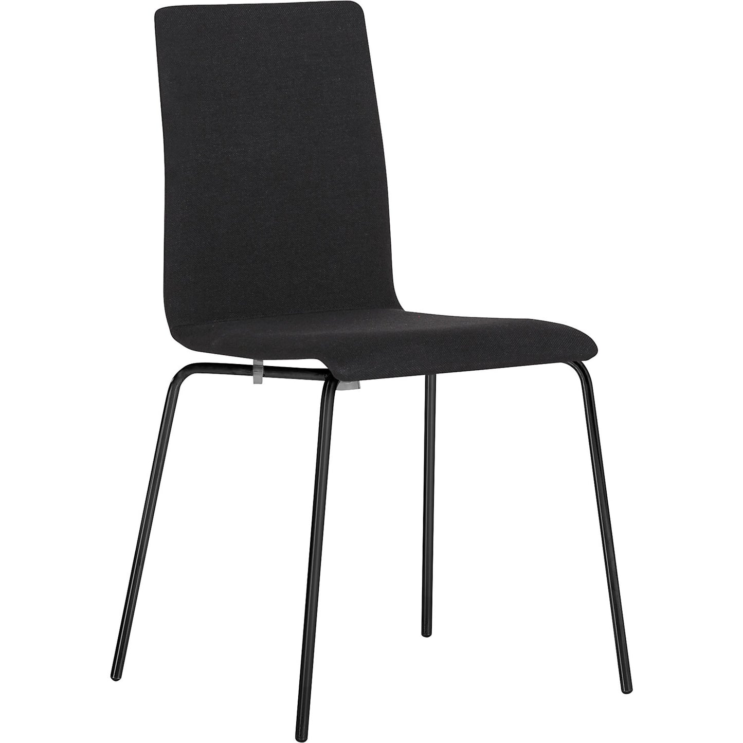 Elin stacking chair, stackable, pack of 4, black/black.