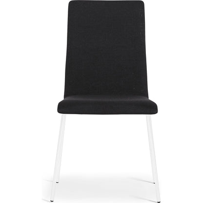 Elin stacking chair, stackable, pack of 4, black/white.