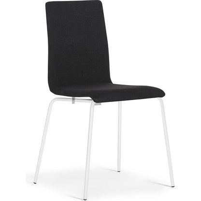 Elin stacking chair, stackable, pack of 4, black/white.
