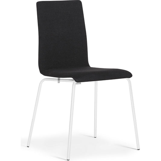 Elin stacking chair, stackable, pack of 4, black/white.