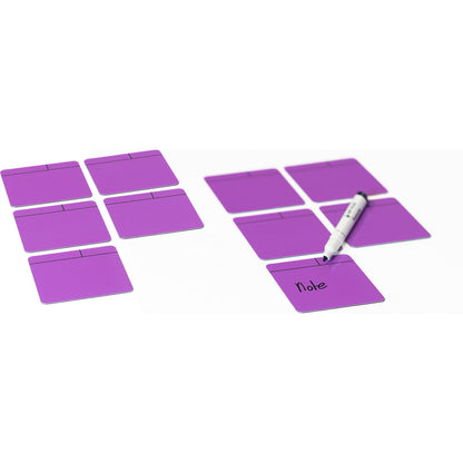 Post-it notes, magnetic, LxW 100 x 100 mm, pack of 10, purple.