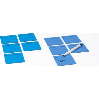 Post-it notes, magnetic, LxW 100 x 100 mm, pack of 10, light blue.