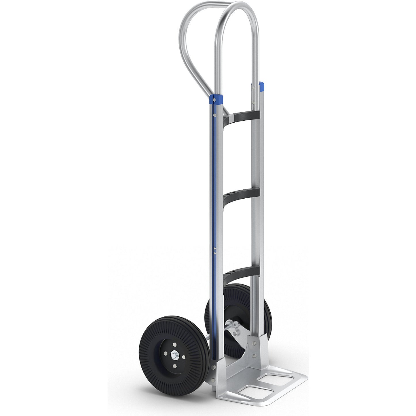 Aluminium sack truck, footplate WxD 355 x 230 mm, max. load 200 kg.