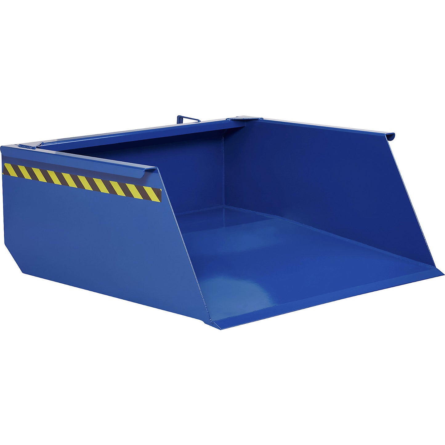 Tipper bucket for stacker installation, capacity 1.0 m³, gentian blue RAL 5010.