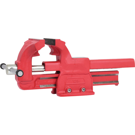 Parallel vice without round plate, jaw length 120 mm, pipe clamping jaw.
