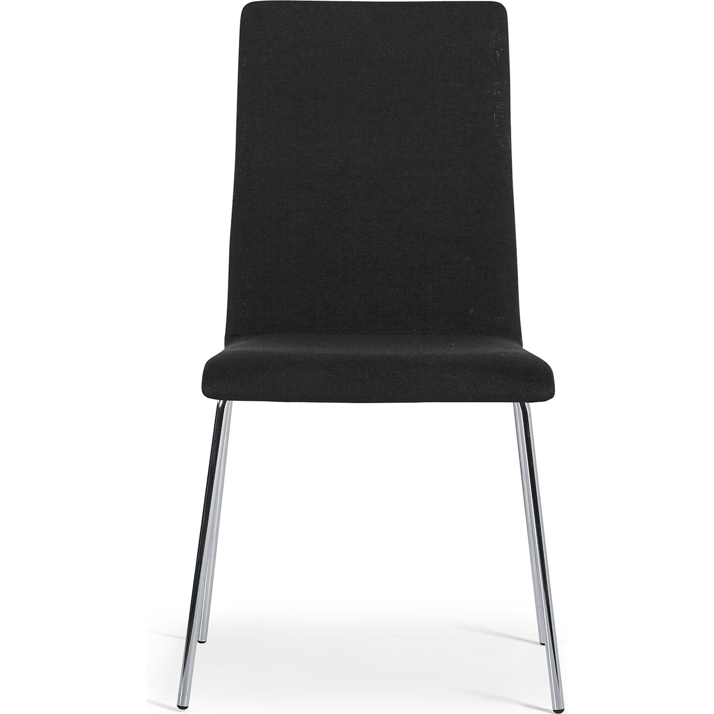 Alma stacking chair, stackable, pack of 4, black/chrome.
