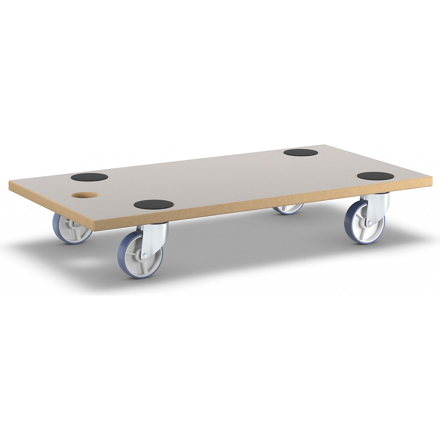Transport dolly with grip hole, MM 1318, castors for hard floors, pack of 2, LxW 575 x 300 mm.