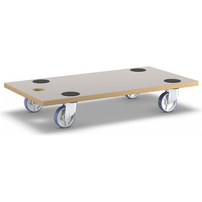 Transport dolly with grip hole, MM 1318, castors for hard floors, pack of 2, LxW 575 x 300 mm.