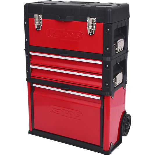 Mobile plastic sheet steel toolbox, max. load 75 kg, HxW 720 x 320 mm.