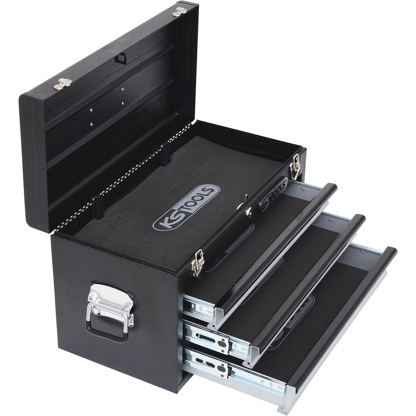 Tool chest with 3 drawers, LxWxH 520 x 260 x 302 mm, black.