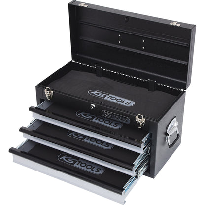 Tool chest with 3 drawers, LxWxH 520 x 260 x 302 mm, black.