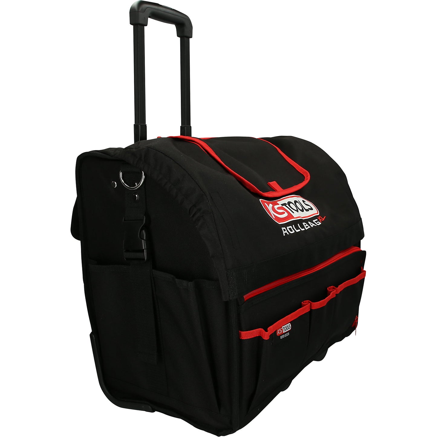 ROLLBAG universal tool case XL, with telescopic trolley, black / red.