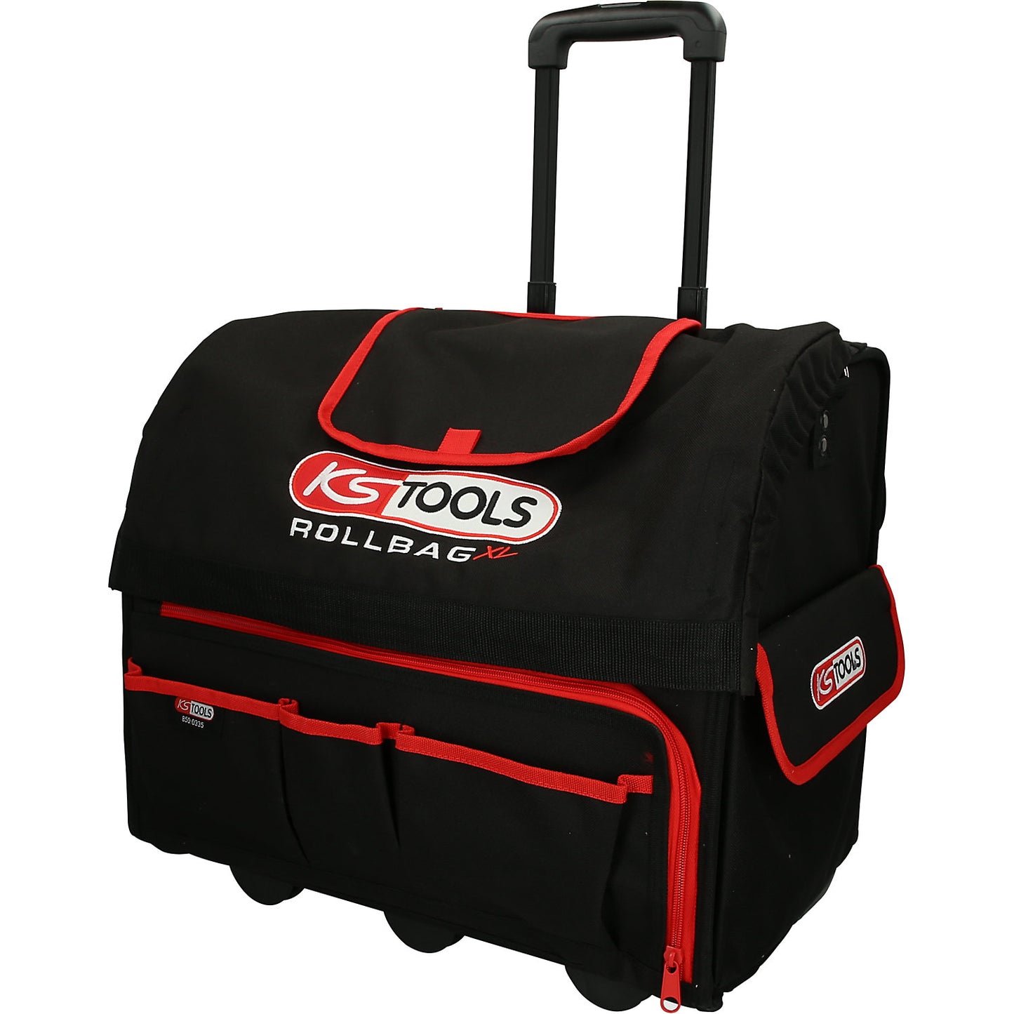 ROLLBAG universal tool case XL, with telescopic trolley, black / red.