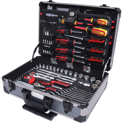 1/4'' + 1/2'' universal tool set, 130 parts, hexagonal.