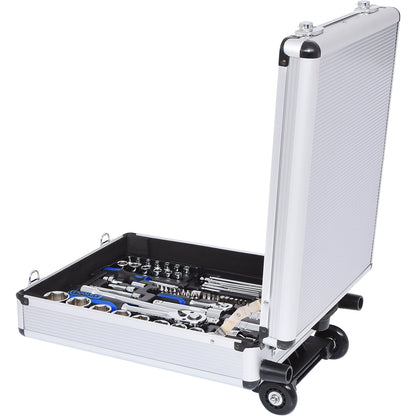 1/4'' + 1/2'' CHROMEplus tool set, 90 parts, flank traction.