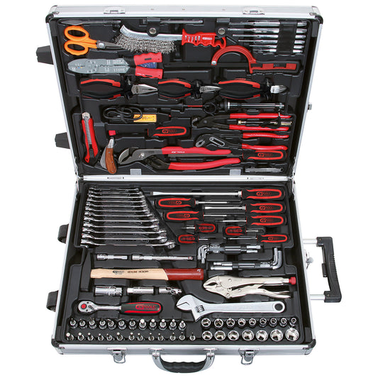 3/8'' CHROMEplus universal tool set, 172 parts, flank traction.