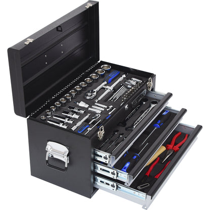 1/4'' + 1/2'' CHROMEplus universal tool set, GEAR, 99 parts, flank traction.