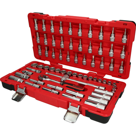 3/8'' socket set, 66 parts, flank traction.