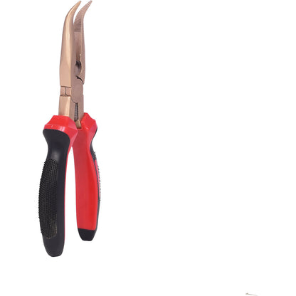 BERYLLIUMplus telephone pliers, spark free, angled, length 180 mm.