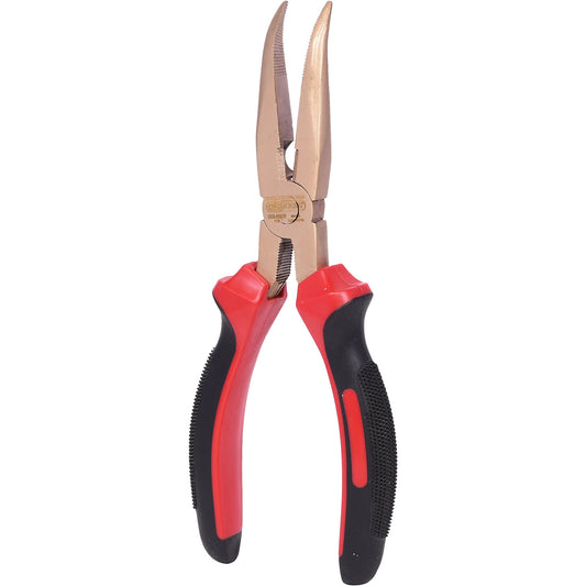 BERYLLIUMplus telephone pliers, spark free, angled, length 180 mm.