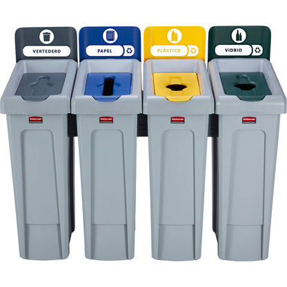 SLIM JIM® recyclable material station, starter set, capacity 87 l, 1+ items.