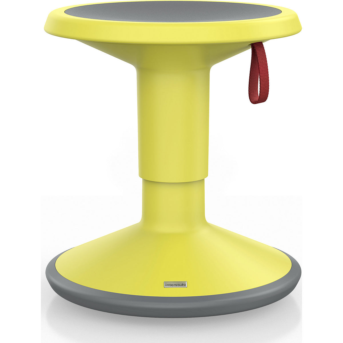 UP multifunctional stool, height adjustable 375 - 490 mm, lemon yellow.