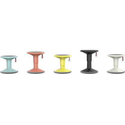 UP multifunctional stool, height adjustable 375 - 490 mm, pastel turquoise.