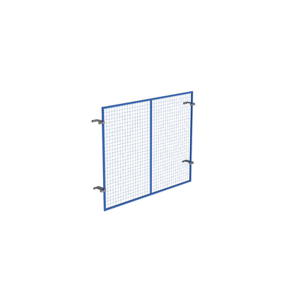 Mesh rear panel, blue, height 1500 mm, for beam length 1825 mm.