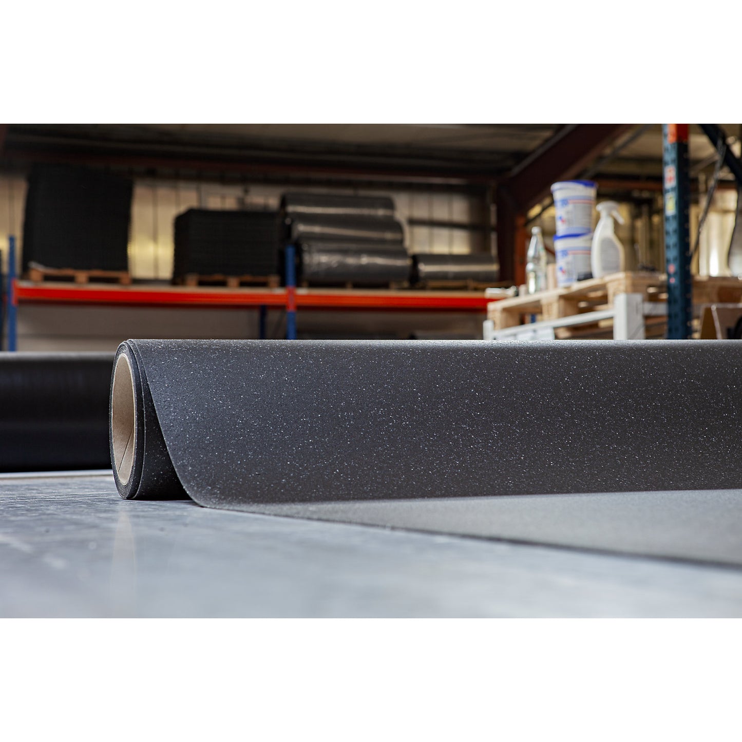 YOGA FLAT GRIP floor mat, WxH 1200 x 2 mm, per m, grey.