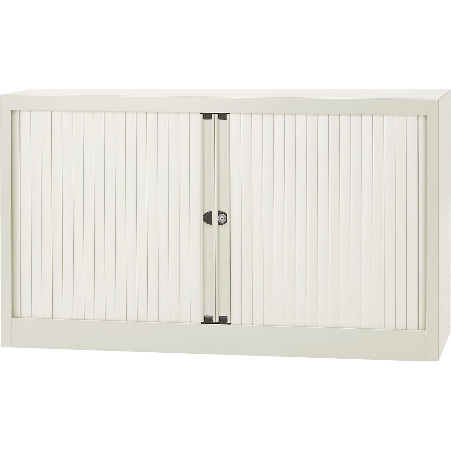 EURO roller shutter cupboard, width 1200 mm, 1 shelf, traffic white.