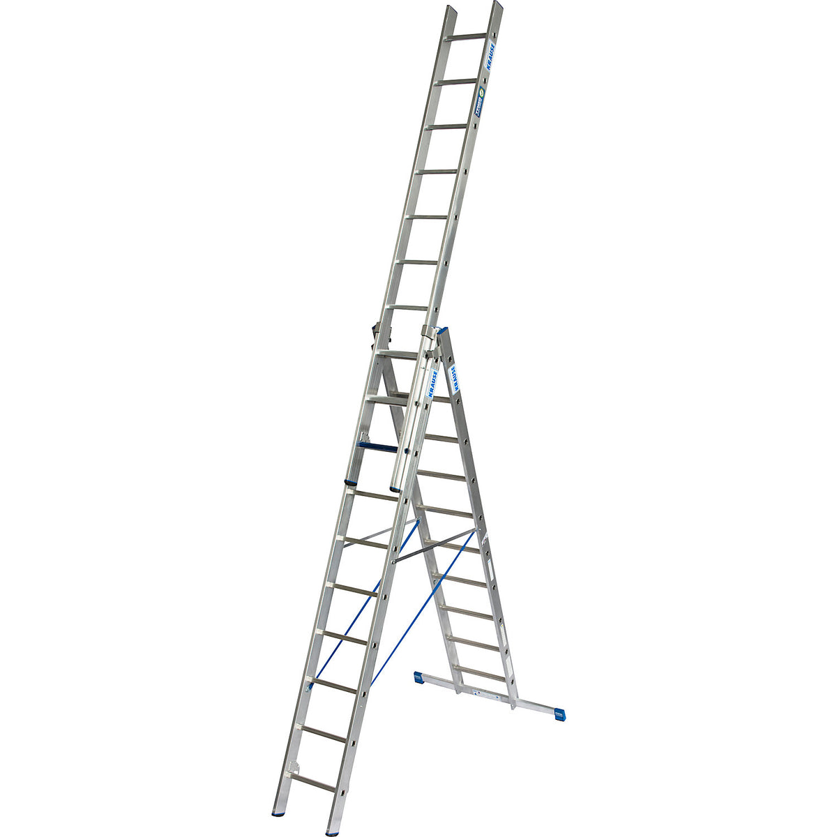 STABILO + S professional multi-purpose ladder, 3 parts, step-rung combination, 3 x 10 steps/rungs.