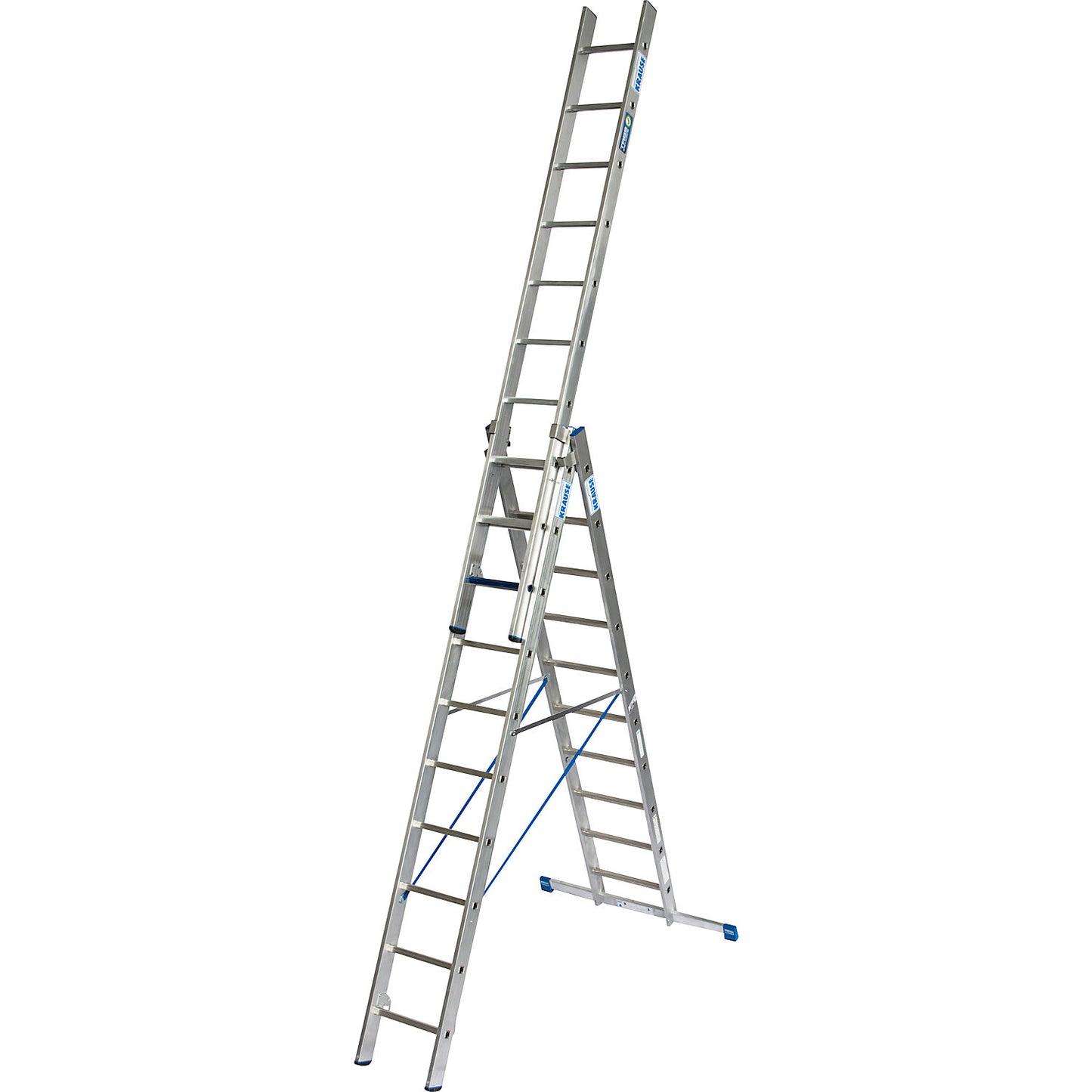 STABILO + S professional multi-purpose ladder, 3 parts, step-rung combination, 3 x 10 steps/rungs.