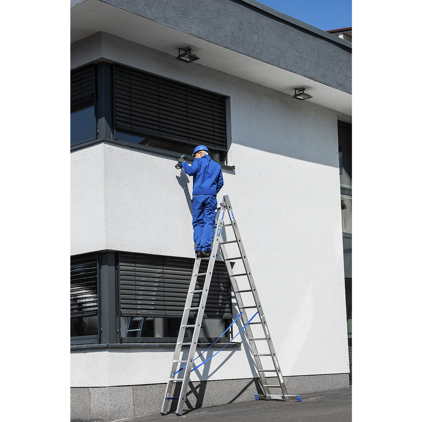 STABILO + S professional multi-purpose ladder, 2 parts, step-rung combination, 2 x 12 steps/rungs.