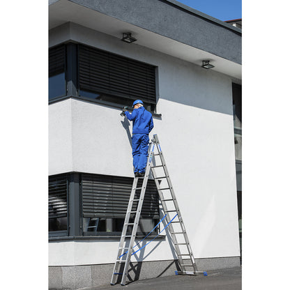 STABILO + S professional multi-purpose ladder, 2 parts, step-rung combination, 2 x 12 steps/rungs.