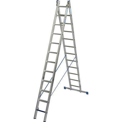 STABILO + S professional multi-purpose ladder, 2 parts, step-rung combination, 2 x 12 steps/rungs.