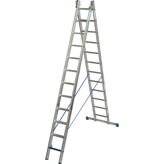 STABILO + S professional multi-purpose ladder, 2 parts, step-rung combination, 2 x 12 steps/rungs.
